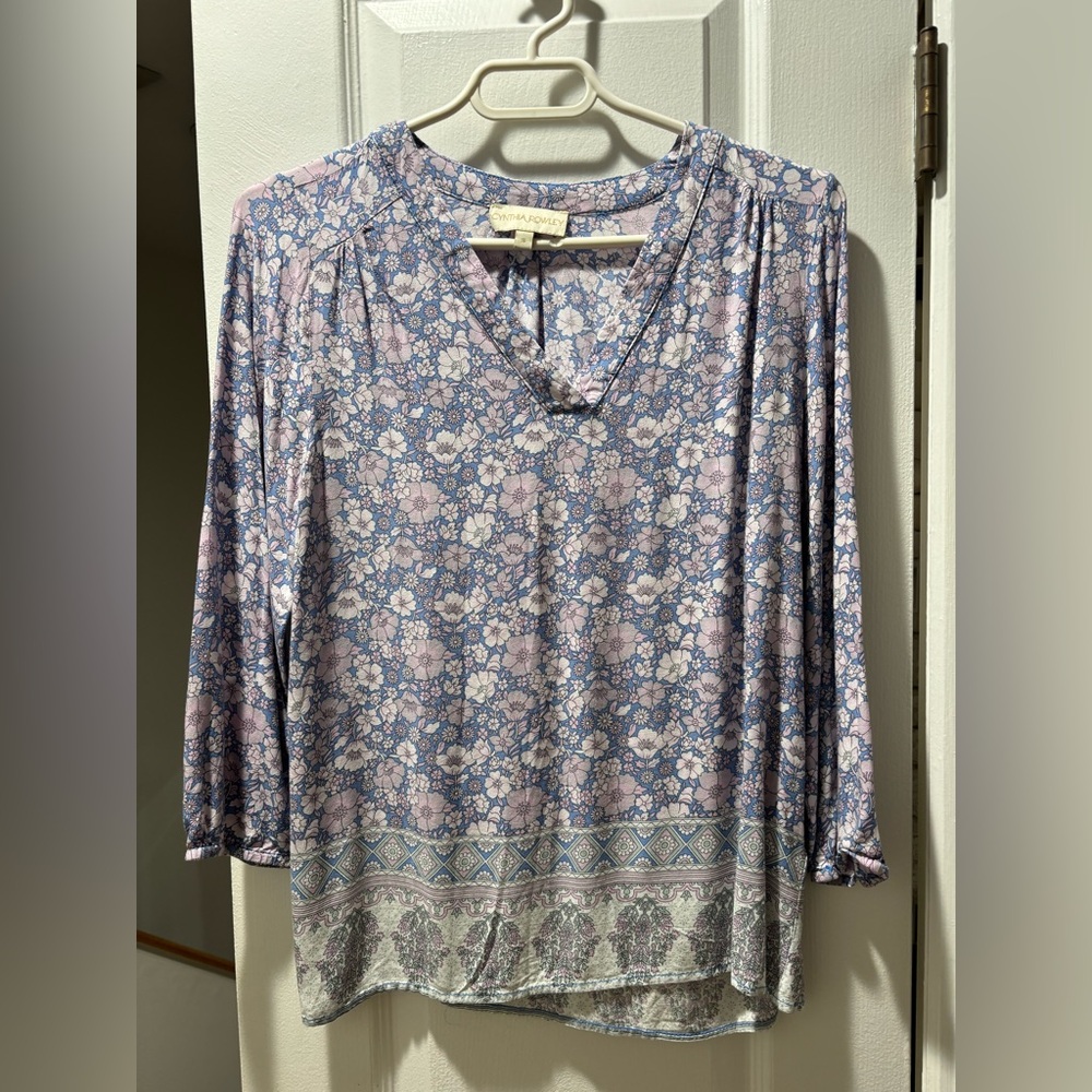 Cynthia Rowley floral blouse
